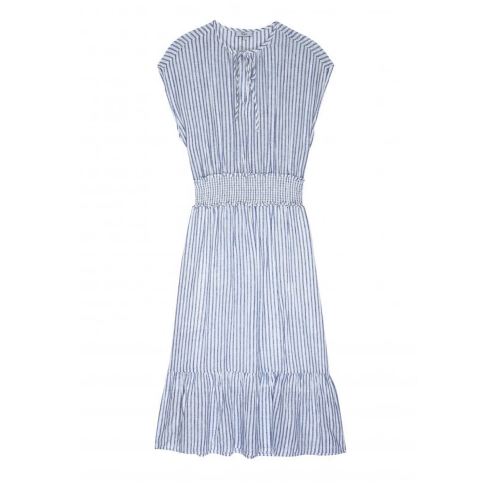 ☘️Rails Ashlyn Fremont Stripe Linen Dress, size small, white & blue